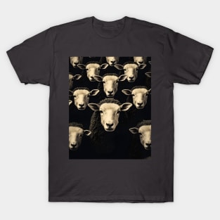 Black Sheep Pattern | Quirky and Unique Design T-Shirt